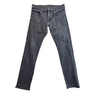 Lucky Brand Jeans Men's W33 L32 Black 110 Slim Stretch Denim Straight Leg EUC LN
